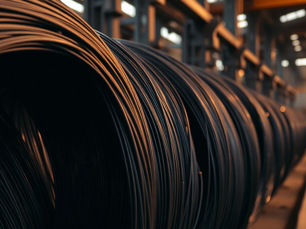 Industrial steel binding wire coils